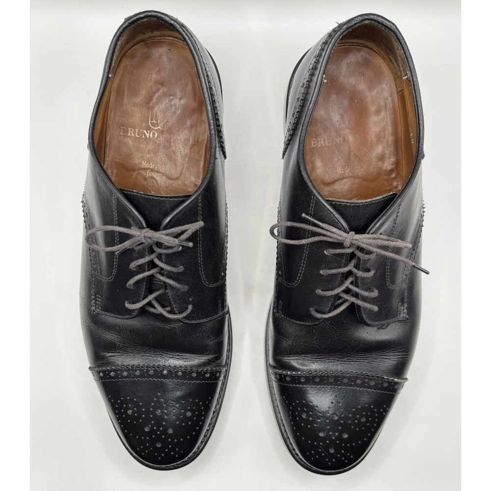 Bruno Magli PLATINUM Black Leather Oxford Goodyear Welt Dress Shoes 8.5